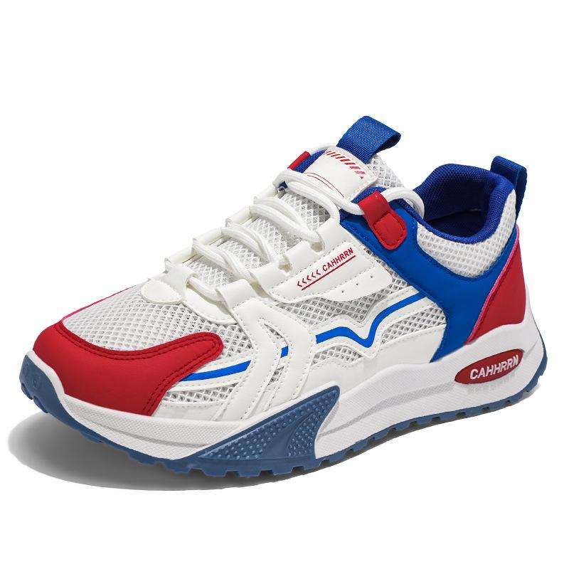 

Men s shoes summer sports shoes mesh breathable casual shoes new platform contrasting color retro trend student dad shoes men 44
