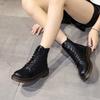 2025 Autumn Early Winter Shoes Women Fashion Boots Flat Non-slip Ladies Ankle Boots Brand Black Botas