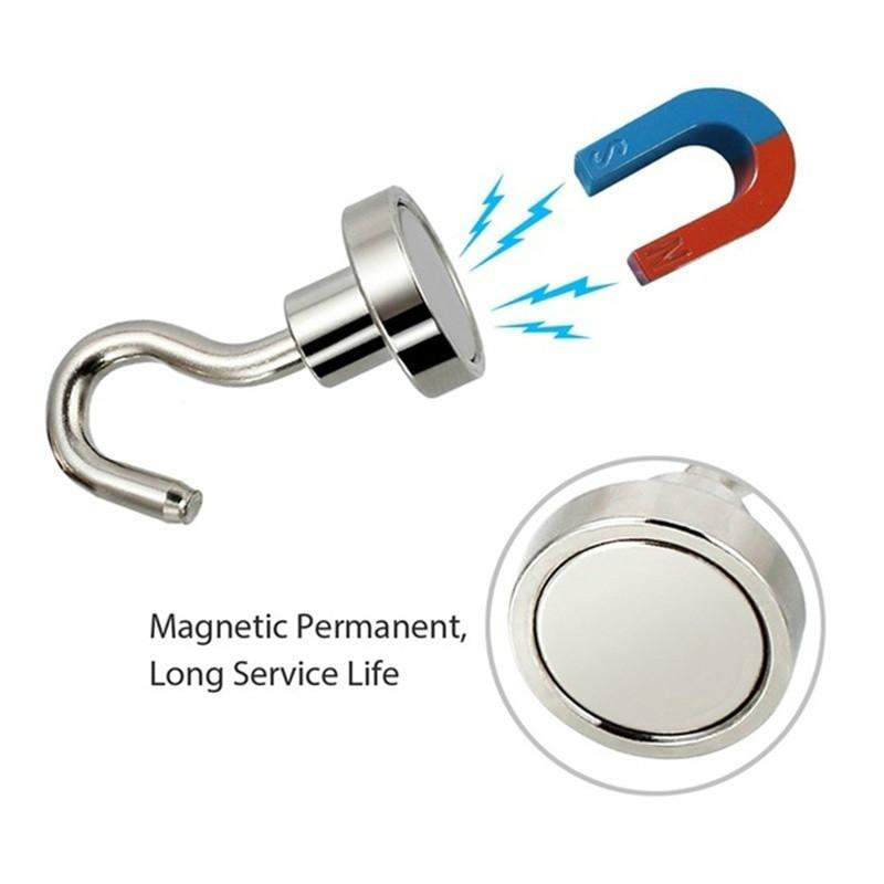 Strong Magnetic Hook Hold Up To 12kg 5pounds Diameter 20mm Neodymium Magnets Quick Hook For Home Kitchen Workplace Etc