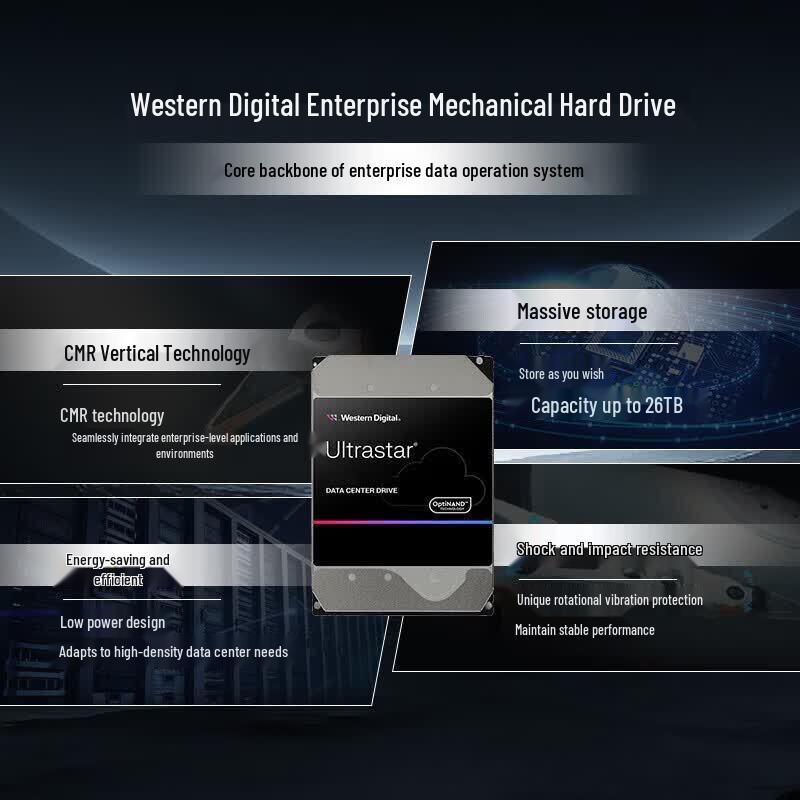 Western Digital 20TB HC560 Enterprise SAS Hard Drive