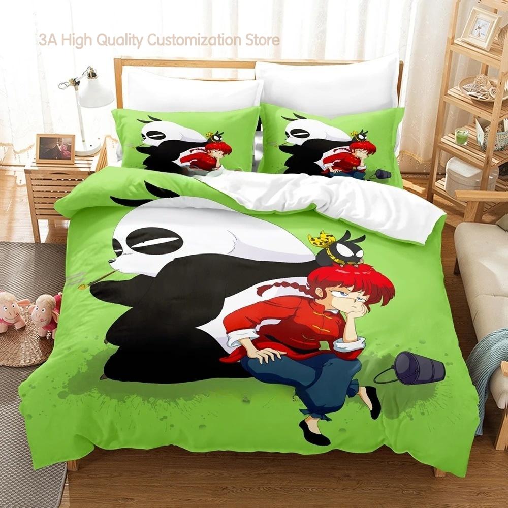 Comforter Ranma 1/2 Bedding Set Single Twin Full Queen King Size Bed Set Adult Boys Bedroom s 3D Print Anime Bed