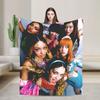 Katseye Kpop Girls Warm Blanket Child Plush Throw Blanket Print Couch Chair Flannel Bedspread Sofa Bed Cover