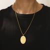 Double-sided Triple Moon Goddess Pendant Necklace Stainless Steel Hecate Choker Vintage Amulet Jewelry