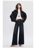 High-Quality Smoke Grey Retro Loose Denim Jacket for Women - 2025 Autumn Collection