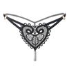 Retro Pearl Love Embellished Thong Female Sexy Erotic Ultra-thin Underwear Low Waist Beaded Seduction Girl 2253
