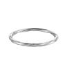 Sterling Silver Mobius Twist Nail Bracelet for Women - Elegant Valentine's Day Gift