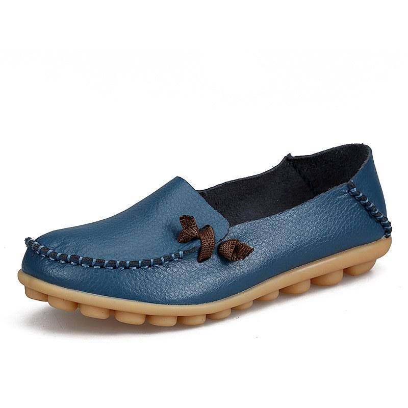 Premium Quality Women's Casual Loafers Driving Peas Moccasin Leather Flats Shoes
