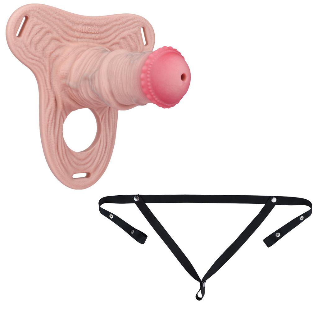 Dildo in silicone Blocco CB Castità Blocco Gabbia per pene maschile Castità Giocattoli sessuali gay Anello per pene Castità uretrale BDSM