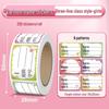 250 Tear-Resistant Cartoon Name Stickers for Kindergarten & First Grade Students