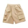 Summer Teenage Boys Shorts Pants Casual Solid Color Loose Knee-Length Cargo Pants for Kids 3-14 Years Children Trousers