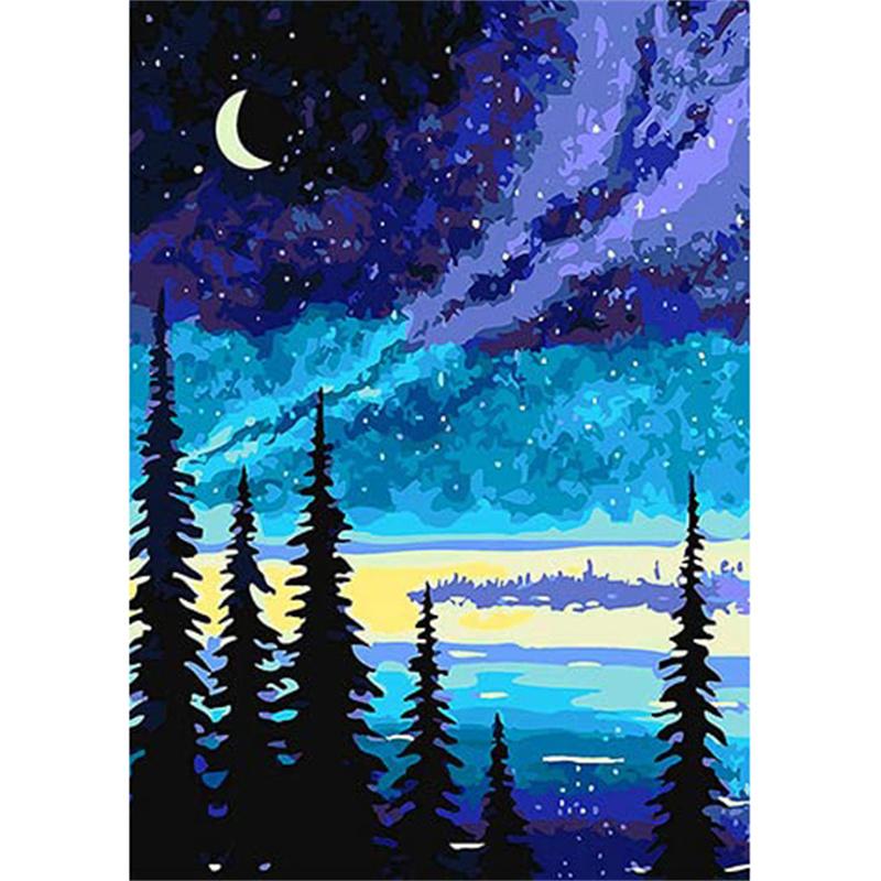 DIY Diamond Painting Beautiful Night View Cross Stitch Kit Mosaic Art Diamond Painting Full Circle/Square Diamond Home Decoration