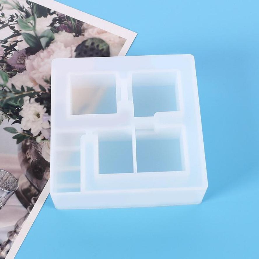 New Stair Building Plants Pot Molds Office Desk Storage Box Mold Silicone Planters Molds Concrete Candle Cup Mold Pottery Tools