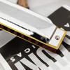 Mundharmonika 10 Löcher C-Ton Klar Stabiler Klang Mundorgel Exquisite Schöne Harmonica C