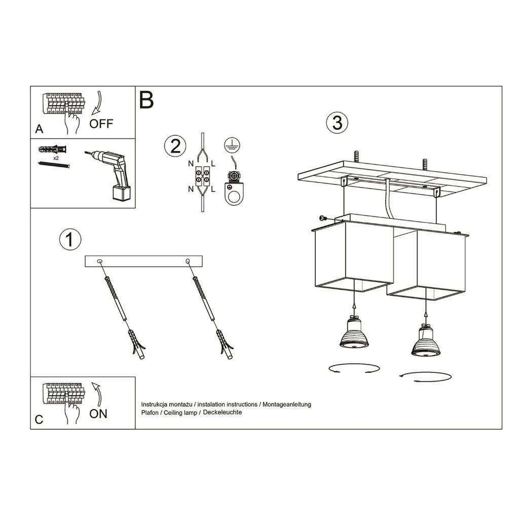 Quad 2 ceiling lamp white