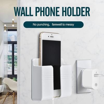 Punch-free Remote Control Mobile Phone Charging Wall-mounted Box Wall-mounted Storage Box Mobile Phone Storage Rack