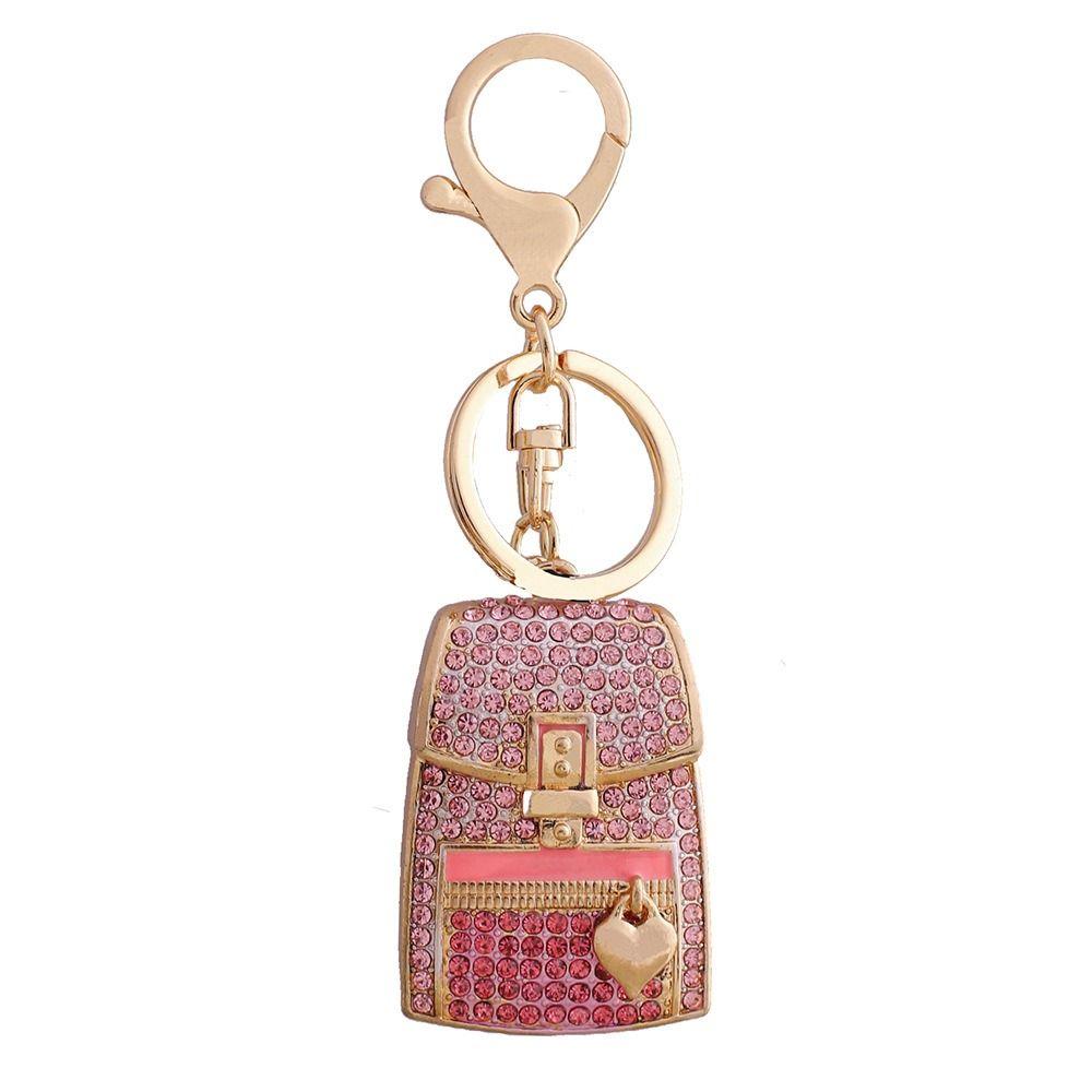 Rhinestone Bag Shaped Keychain Fully-jewelled Bag Accessories Pendant Car Key Pendant Unisex