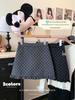 Women's Gray Polka Dot Wool A-Line Mini Skirt - Autumn/Winter 2026 Collection