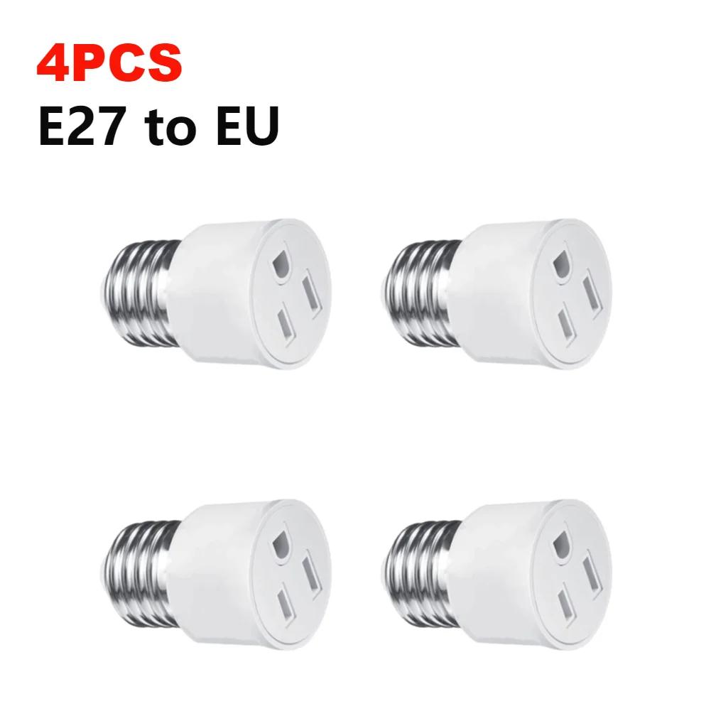 10-1PCS E27 to EU US Converter Lamp Socket Light Holder LED Bulb Lighting Outlet Plug E27 EU US Plug Socket Accessories