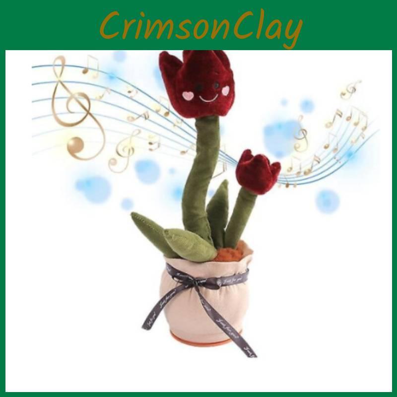 Flower Plush Singing Toy With Dancing Talking Repeating Tulip Multifunctional