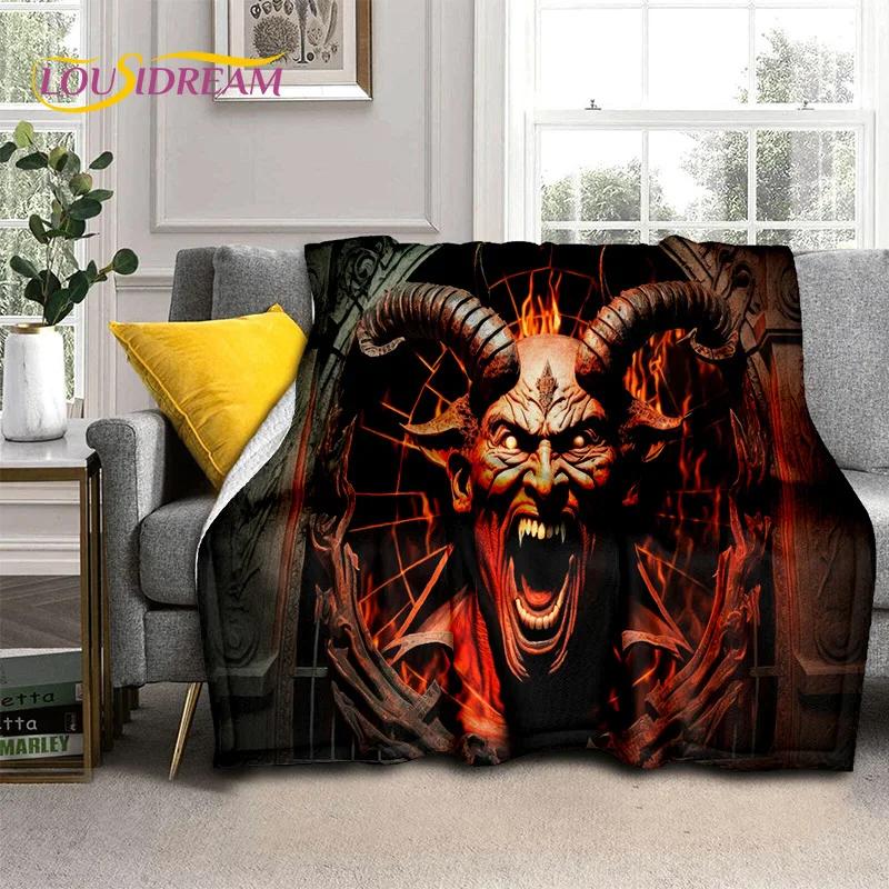 Gothic Horror Monsters Demon Ghost Soft Flannel Blanket for Beds Bedroom Sofa Picnic,Throw Blanket for Cover Outdoor Leisure Nap