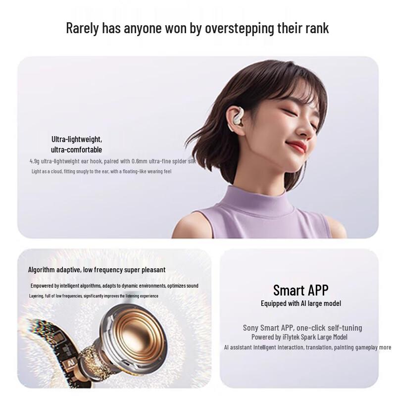 Soaiy GD61 Open-Ear AI Smart Bluetooth Translation Earbuds
