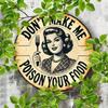 Vintage Humor Metal Sign Kitchen Wall Art Decor 7.8x7.8 Inch Halloween Home Office