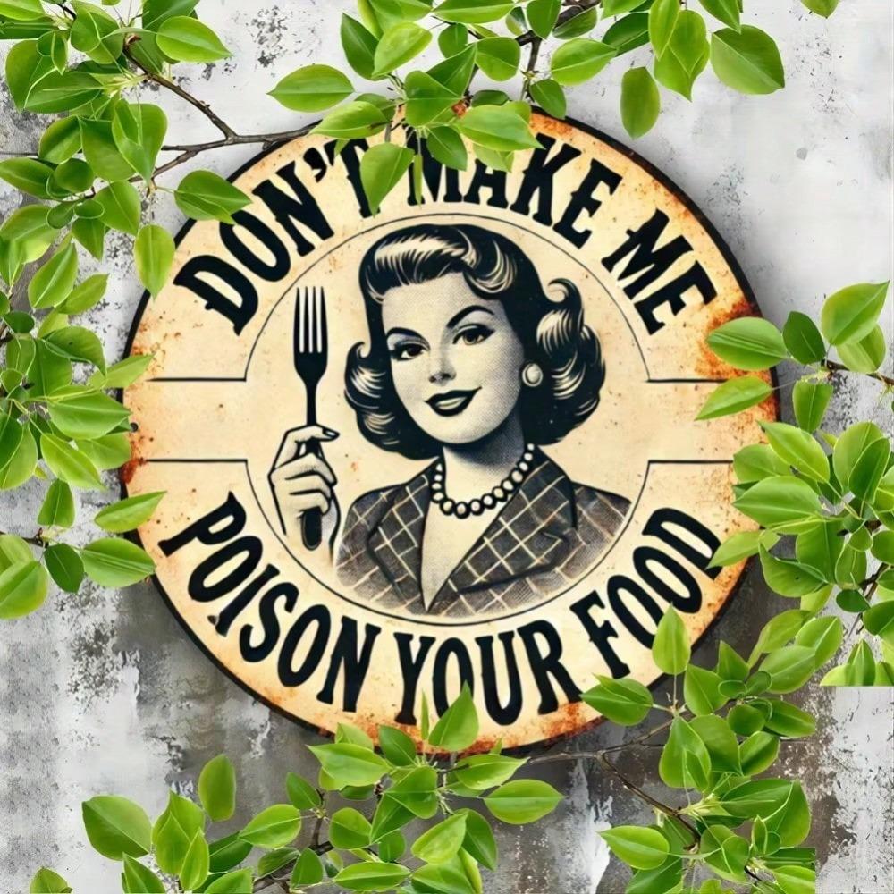 Vintage Humor Metal Sign Kitchen Wall Art Decor 7.8x7.8 Inch Halloween Home Office