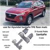 Hyundai SantaFe 2025 TPE Floor Mats & Carbon Fiber Texture Trunk Mat - Wear-Resistant