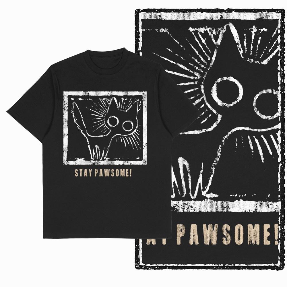 Retro Cat Print Unisex T Shirt Black Cool Big Size Cotton Graphic tshirt For Unisex Unique Casual Vintage Unisex Tshirt Tee Shirt G55