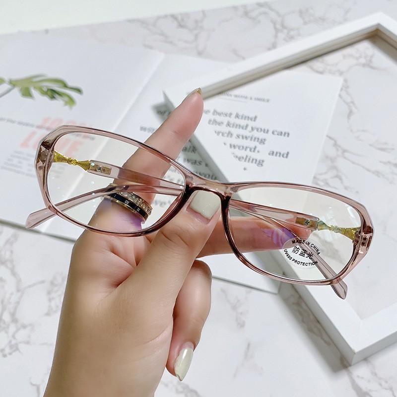 

Women S Anti-Blue Reading Glasses Fashionable Ultra-Light Flat Glasses Retro Small Frame Reading Glasses Non-prescription blue light blocking шампанського