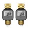 Digital Water Flow Meter Brass Inlet Outlet Water Consumption Test Meter Flow Rate Measure Tool for Watering Irrigation Hose