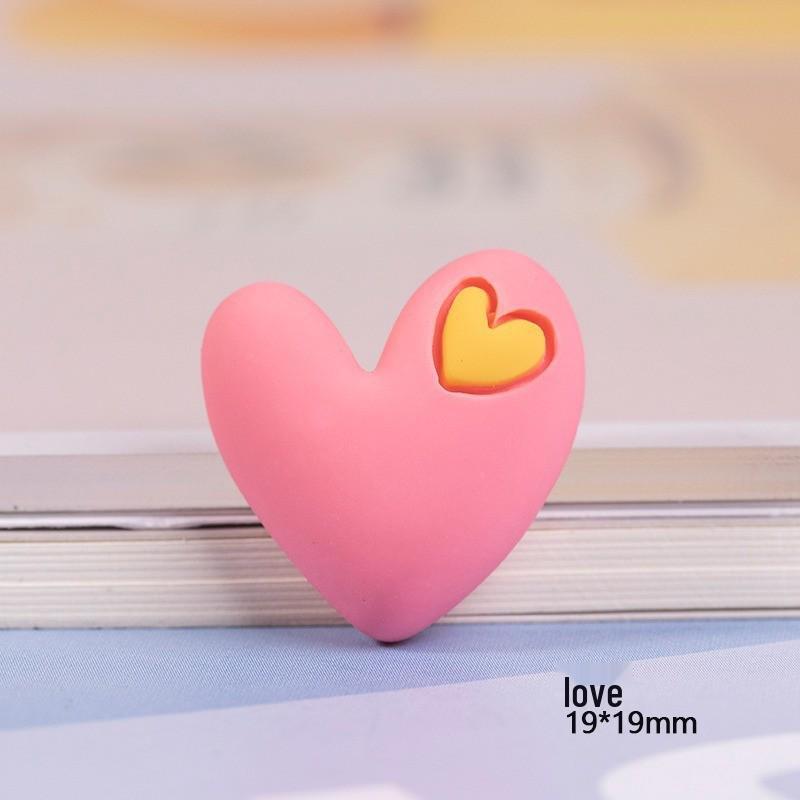 DIY Resin Cartoon Bunny & Flower Heart 3D Stickers for Phone Cases & Cups