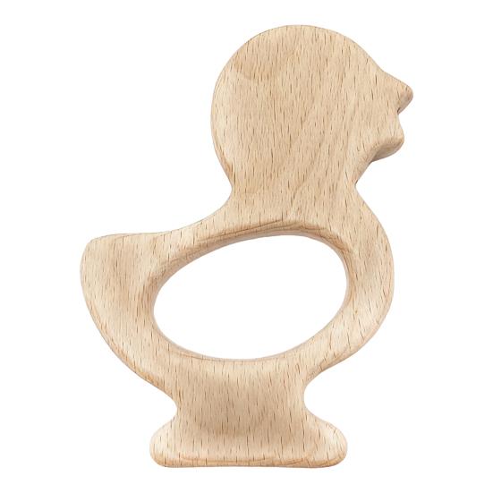 Drewniane Gryzaki dla Niemowląt Naturalne Bukowe Gryzaki dla Niemowląt Edukacyjne Pierścienie do Gryzienia w Kształcie Zwierzątek
