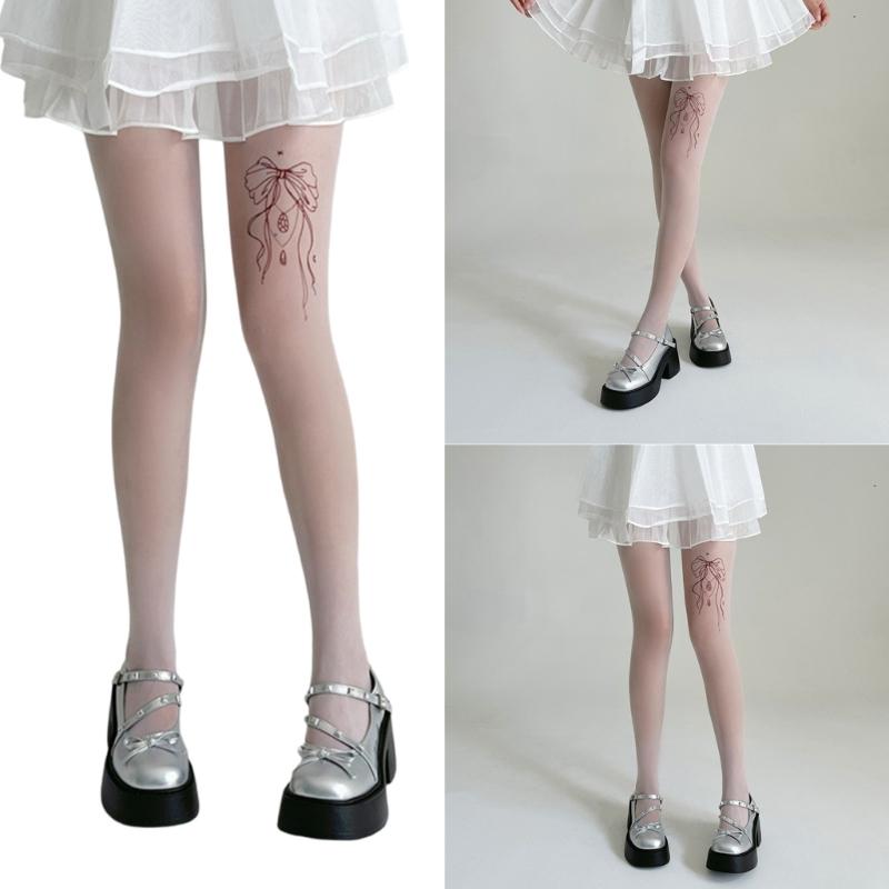 Women's Patterned Tights,High Waist Pantyhose,Vintage JK Uniform Pantyhose Control Top Stockings Pantyhose