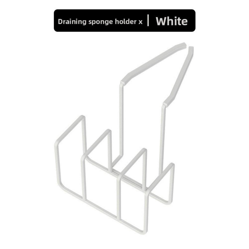 Multi-functional Kitchen Cleaning Pad Storage Rack Lattice Organization Drain Tank Design Sponge Drain Rack Space Saving