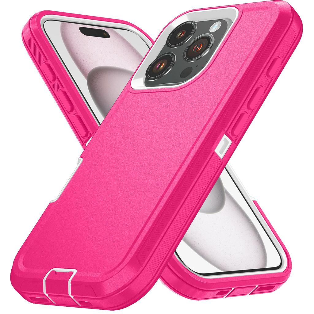 Shockproof Defender Armor Phone Case for iPhone 17 Air 13 12 14 15 16 Pro Max Plus Camera Protection Shockproof Kickstand Cover