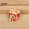 Statement Brooch Piece Cartoon Cat Popcorn Lapel Pin Cute Food