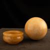 Polished Natural Yellow Topaz Crystal Ball for Feng Shui Wealth Enhancement and Kitchen Northwest Corner Decor