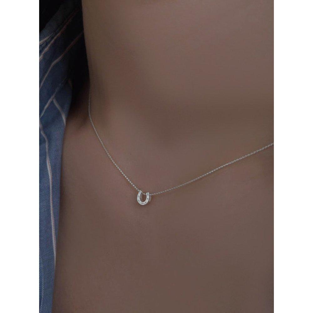 [92.5 Silver]Horse Hoof Of Lucky Necklace