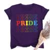 Rainbow PRIDE Print Tee Shirt LGBT Pride Month Tshirt Female Rainbow Tshirt Girls Top Love Wins Graphic Tee Summer Clothes
