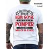 Humorous T-Shirt for Men Featuring a French Firefighter Slogan - a Tee with a Funny Back Print Saying "It'S Complicated." And Firefighter Phrases,