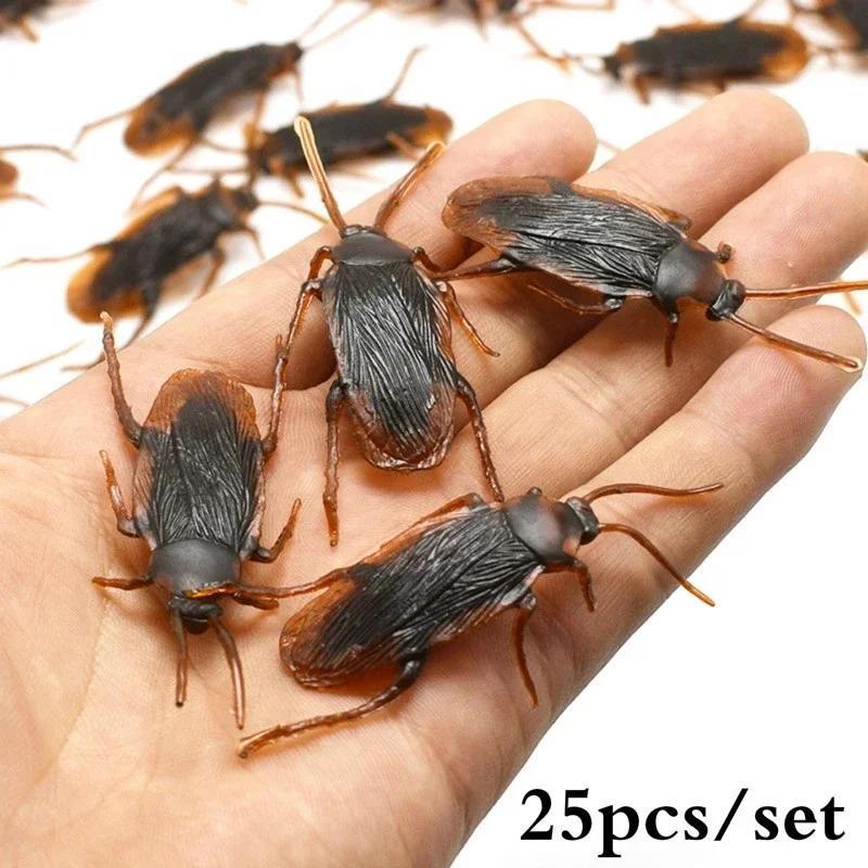 

25 Pcs/Set Funny Cockroach Halloween Decoration Jokes Pranks Maker Novelty Tricks Simulation False Cockroach Toys