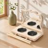 Detachable Cups Easy Installation Parrot Feeder Wood 1 Set