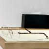 Ins 50059U Rimless Alloy Glasses Men and Women High Quality Brand Designer New Fashion Optical Prescription Retro Eyewear 2025