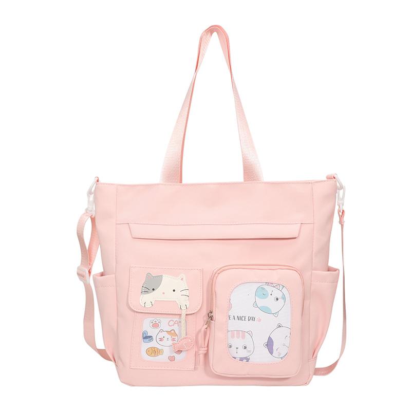 Студенческая сумка-мессенджер Campus Большая вместимость Наплечная сумка Женская сумка розовый