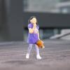 1/64 Diorama Figures Mini Scene Figure Simulation Miniature Girl Doll for Desktop Ornament