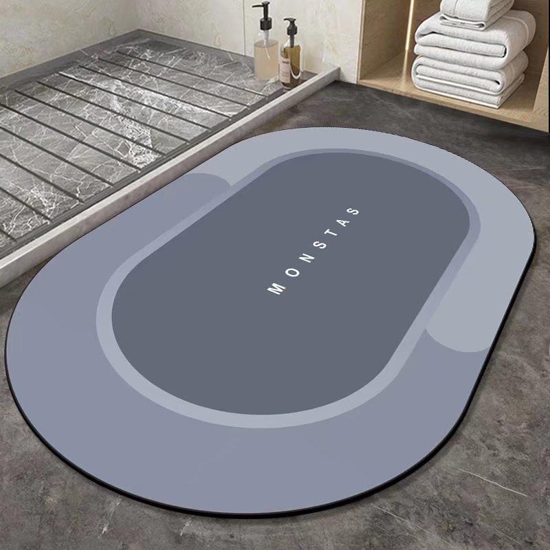 Tappetino per Pavimento in Fango Diatomaceo Morbido di Lusso Leggero, Zerbino, Tappetino Antiscivolo per Bagno, Tappetino Assorbente per Piedi da Porta Bagno, Tappetino a Rapida Asciugatura