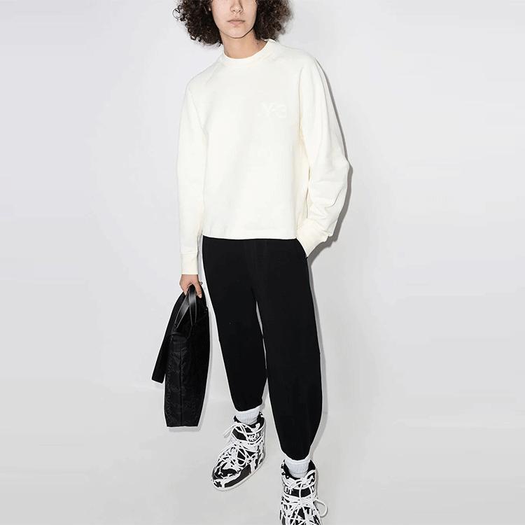 Y-3 Ss22 Solid Color Logo Raglan Sleeve Pullover Long Sleeve Sweatshirt Women Sweatshirt Off-White HG6127