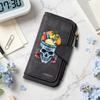 Skull Pattern Long Wallet Summer Beach Style Zipper Purse Forever Fashion Card Holder For Daily Use