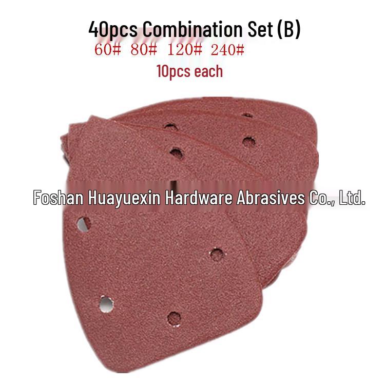 Velvet Triangular Sandpaper, 140x90mm, 5-Hole, Non-Standard Flocked, Hot-Selling for Foreign Trade